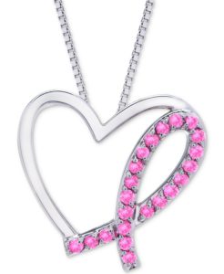 breast cancer awareness necklace from macy